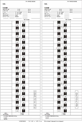 TCS (1000 Count) Side-Feed Monthly 1-31 Time Cards Form 100382 - Perfect for Employee Time Tracking & Payroll Management in Offices & Businesses