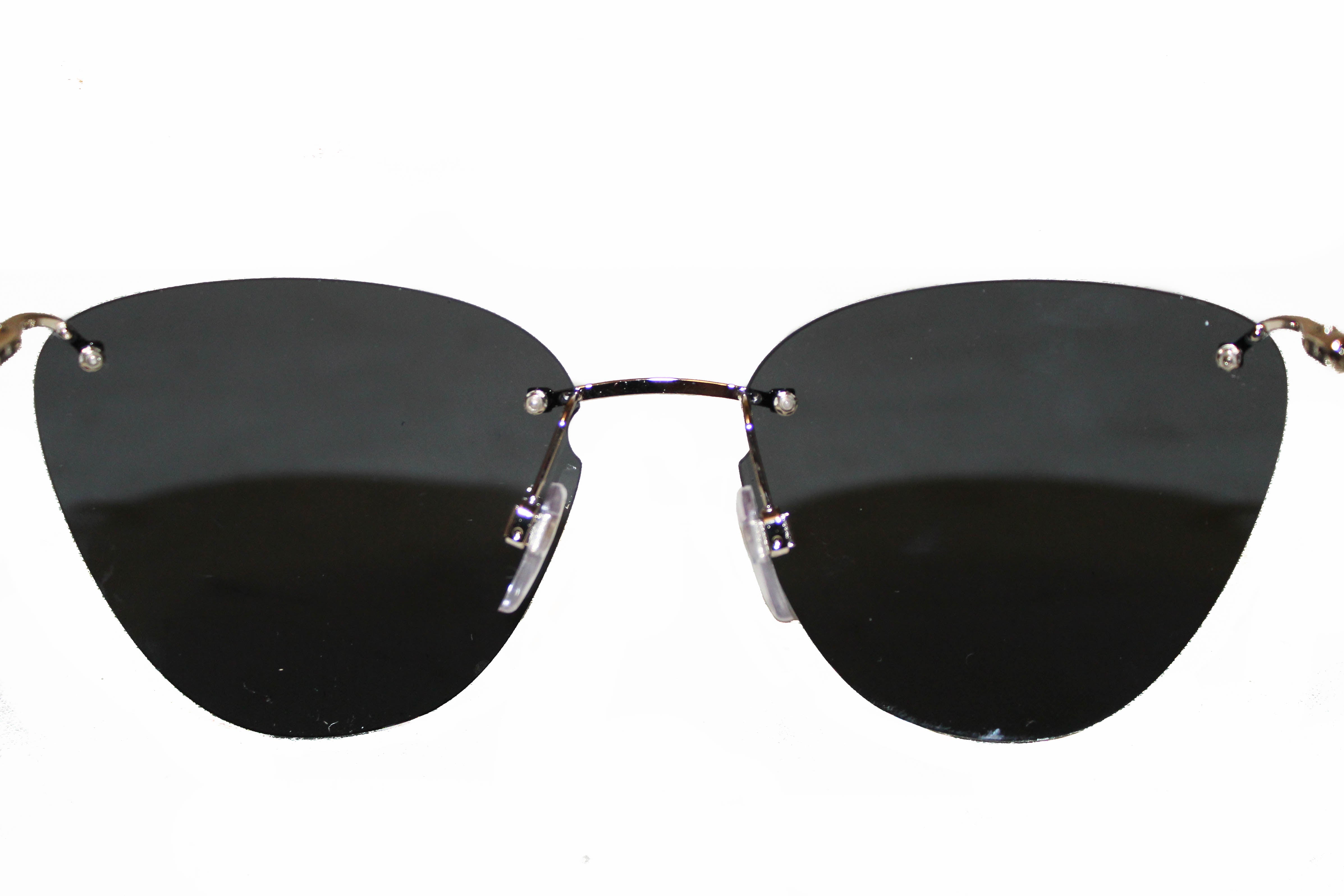 Authentic Valentino VA2022 Cat Eye Sunglasses - Frameless UV Protection for Women | Fashionable Summer Accessory for Beach, Driving & Outdoor Activities