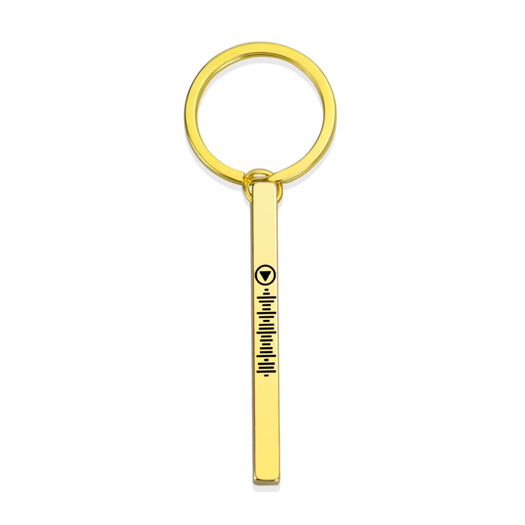 Personalized Spotify Code Keychain for Women - Custom Engraved Stainless Steel Music Bar Code Necklace - Unique Gift for Music Lovers, Best Friends & Spotify Users - Perfect for Concerts, Gifts & Everyday Carry