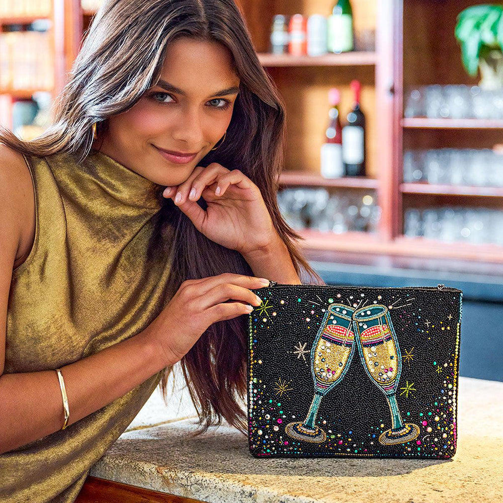 Stylish Mary Frances 'Cheers to That' Crossbody Handbag for Women - Perfect for Parties, Date Nights & Everyday Use