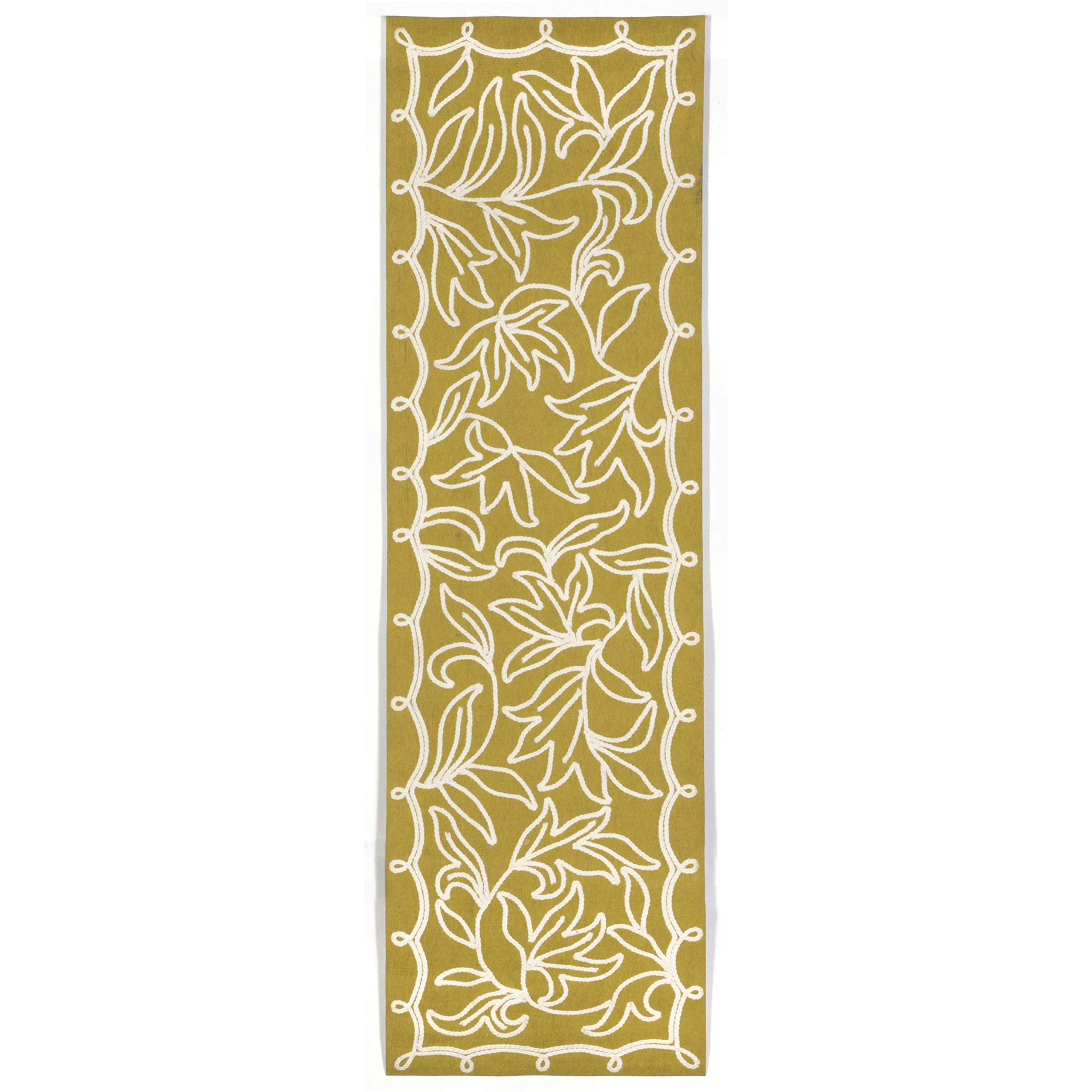 Liora Manne 8 Ft. Round Indoor/Outdoor Rug - Windsor Lime Green Area Carpet for Patio, Living Room & Bedroom Decor