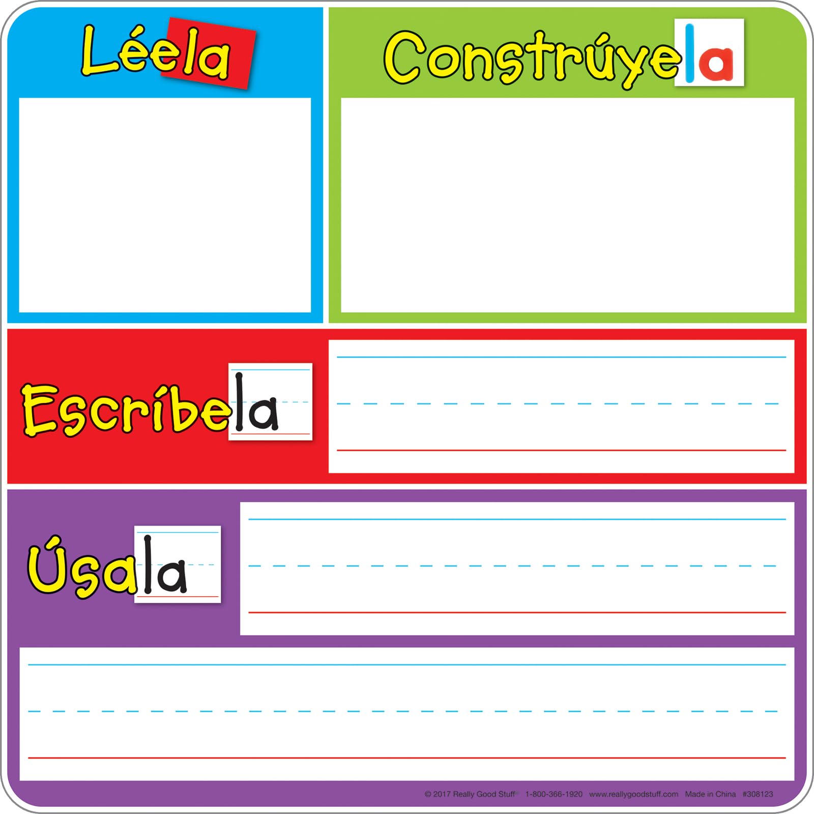 Spanish Magnetic Read, Build & Write Boards with High-Frequency Words & Letters Kit - Bilingual Learning Tool for Kids - Perfect for Classroom & Homeschool Spanish Language Practice