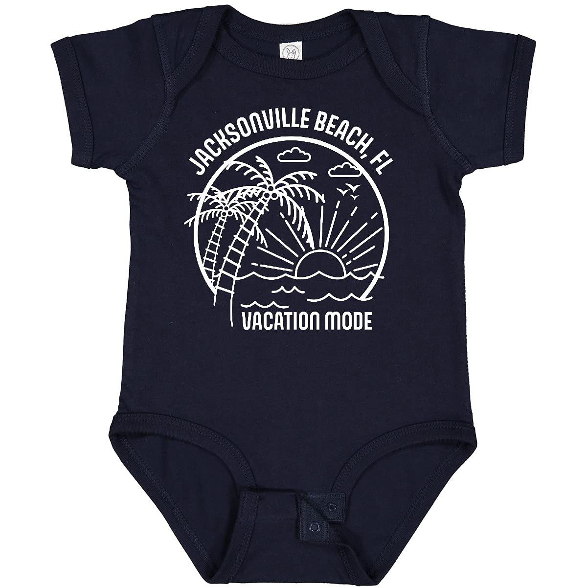 Inktastic Summer Vacation Mode Jacksonville Beach Florida Baby Bodysuit - Cute Outfit for Beach Trips, Family Photos & Florida Vacations