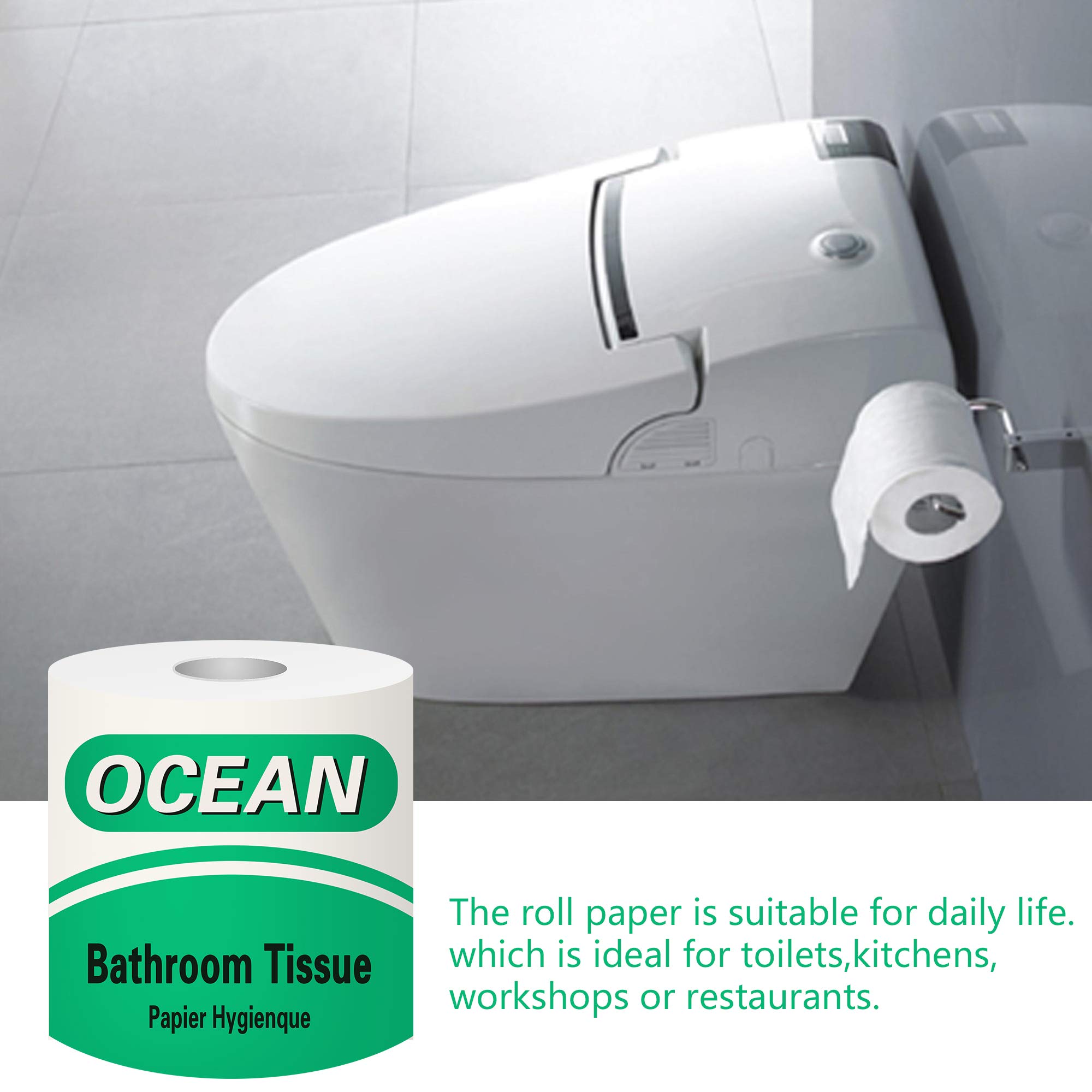 20 Rolls Soft 2-Ply Premium White Toilet Paper - Professional Series Bathroom Tissue for Home, Office & Travel Use