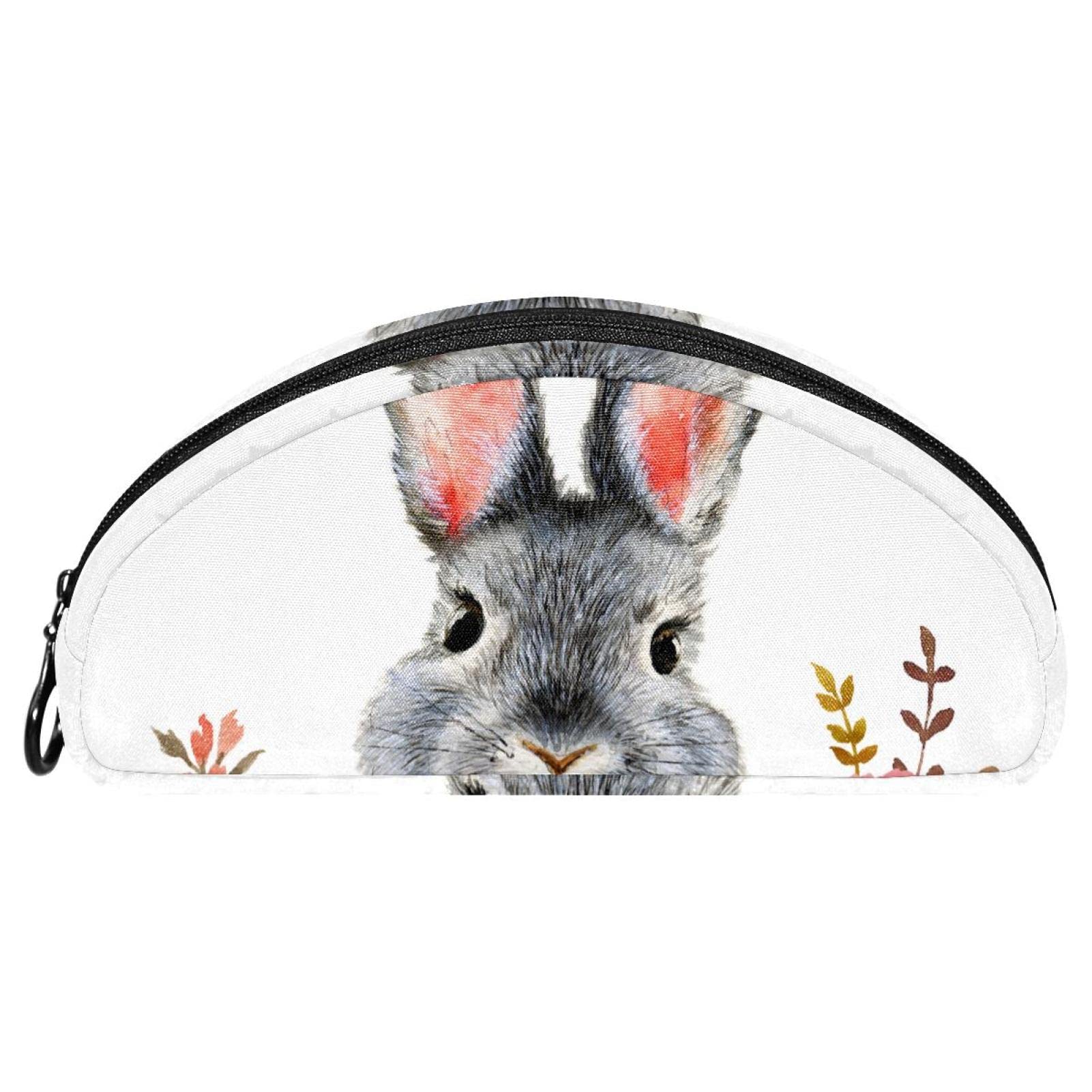 Colorful Floral Rabbit Makeup Pouch - Cute Cosmetic Bag for Travel, School & Accessories Storage | Perfect for Makeup, Pens, Jewelry & Toiletries Organization