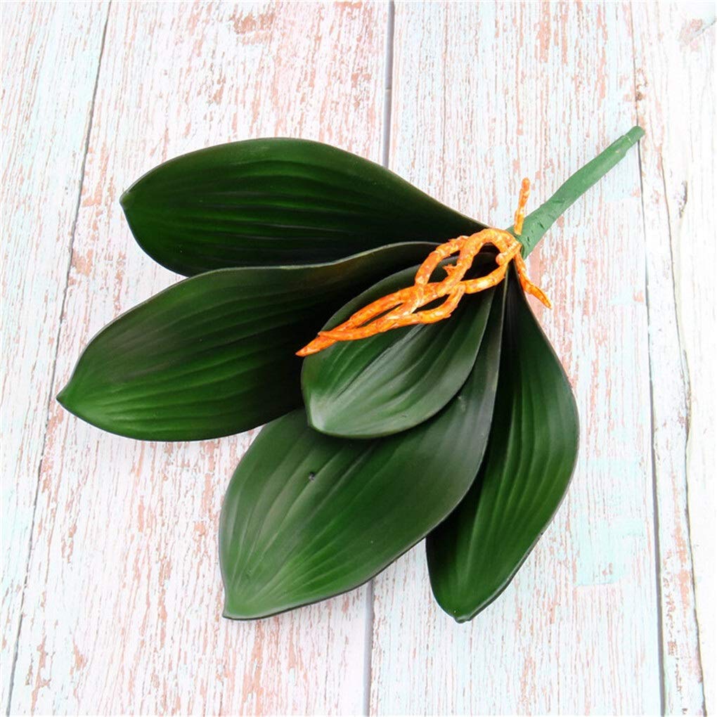 Artificial Plant Leaf Table Centerpiece - Realistic PVC Fake Greenery for Home Decor, Wedding, Party & Event Centerpieces (Set of 12) | Perfect for Dining Table, Coffee Table, Mantel & Shelf Decor
