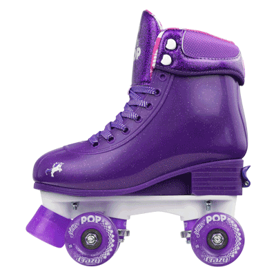 Glitter Roller Skates for Women - Purple Light Up Roller Skates with LED Wheels for Outdoor & Indoor Skating, Rink, Parties, and Fitness