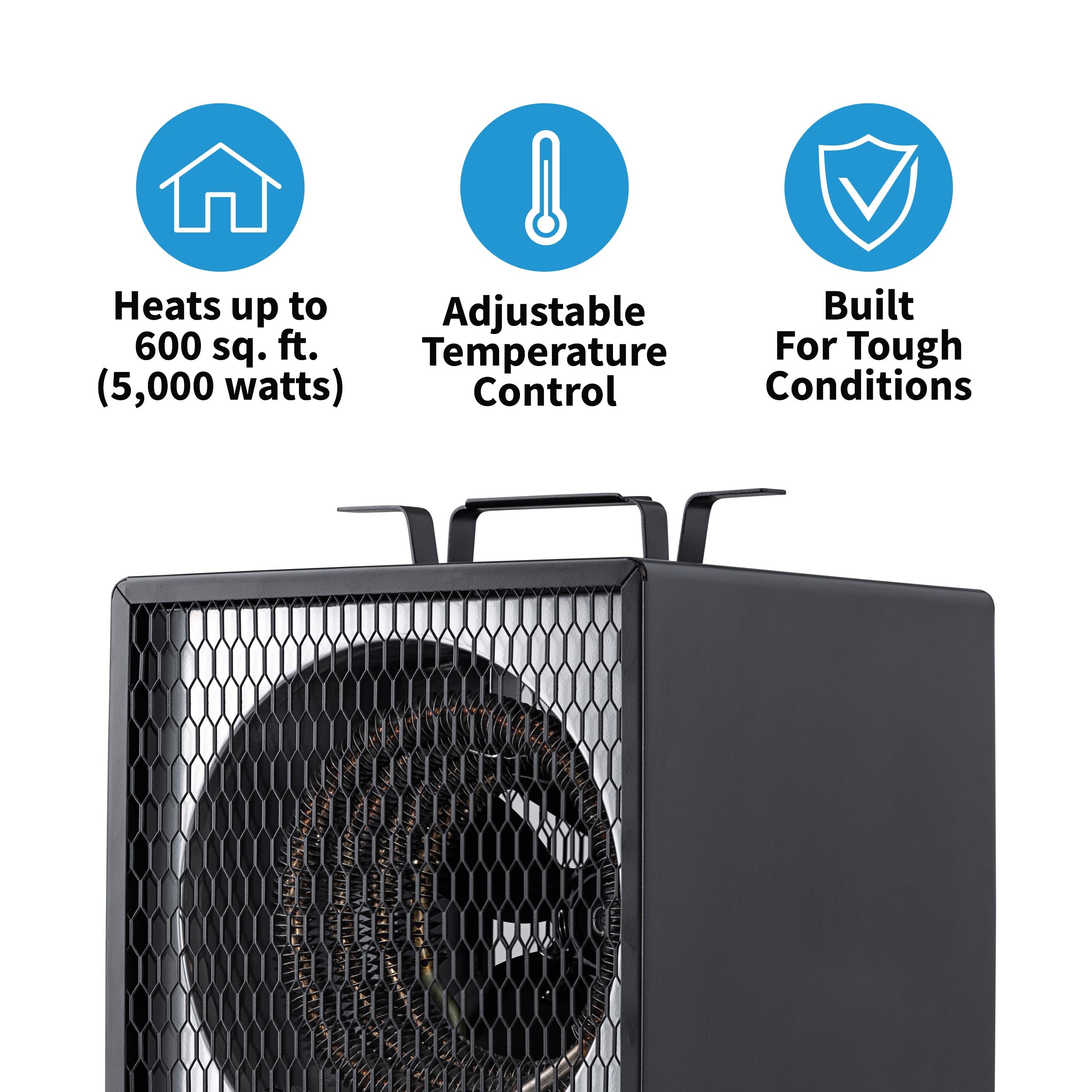 Newair® 240V Portable Electric Garage Heater - Fast Heating, Energy Efficient Space Heater for Workshops, Basements & Outdoor Use