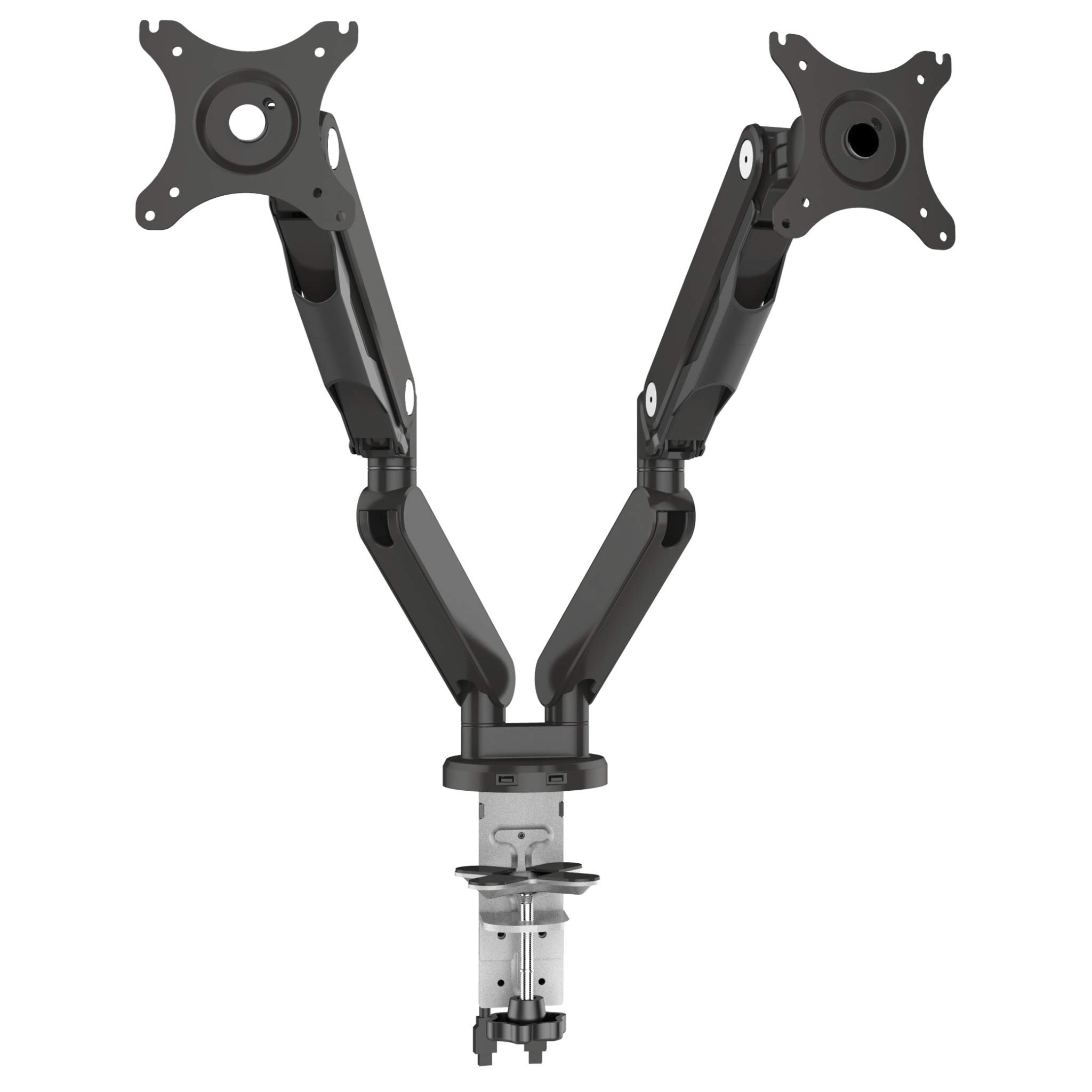 Office Star Ascend II Dual Arm Monitor Stand - Adjustable Ergonomic VESA Mount for 13-32