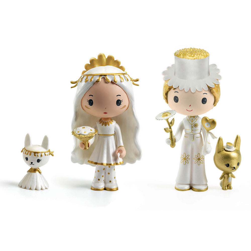 Buy Djeco Tinyly Marguerite & Leopold - Adorable Wooden Animal Figures for Kids, Perfect for Pretend Play & Storytelling at Home or School