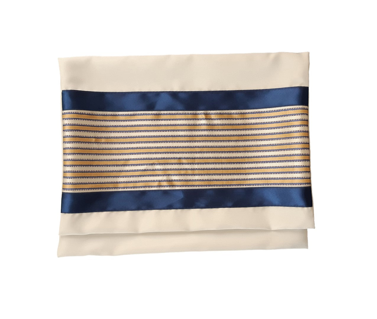 Premium Mocha Gold & Royal Blue Bar Mitzvah Tallit Set - 100% Wool Prayer Shawl for Jewish Ceremonies | Perfect for Synagogue Services, Coming of Age Celebrations & Religious Events