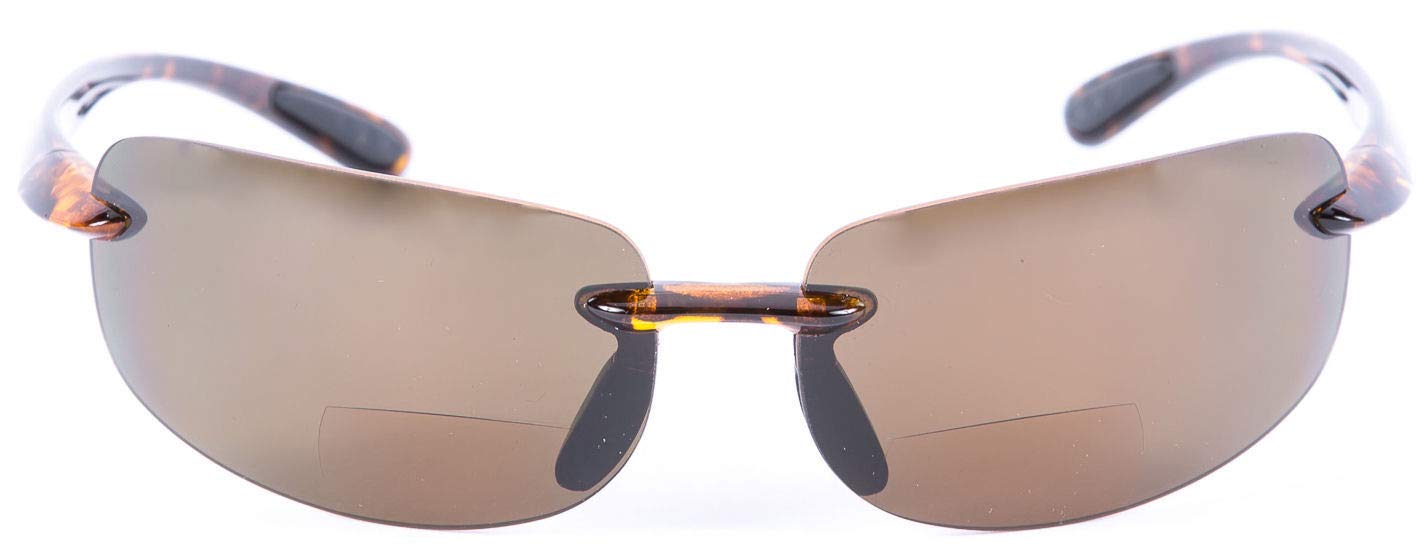 Lightweight Polarized Bifocal Reading Sunglasses for Men & Women - 2-Pack Sport Wrap Sunglasses with UV Protection for Driving, Fishing & Outdoor Activities