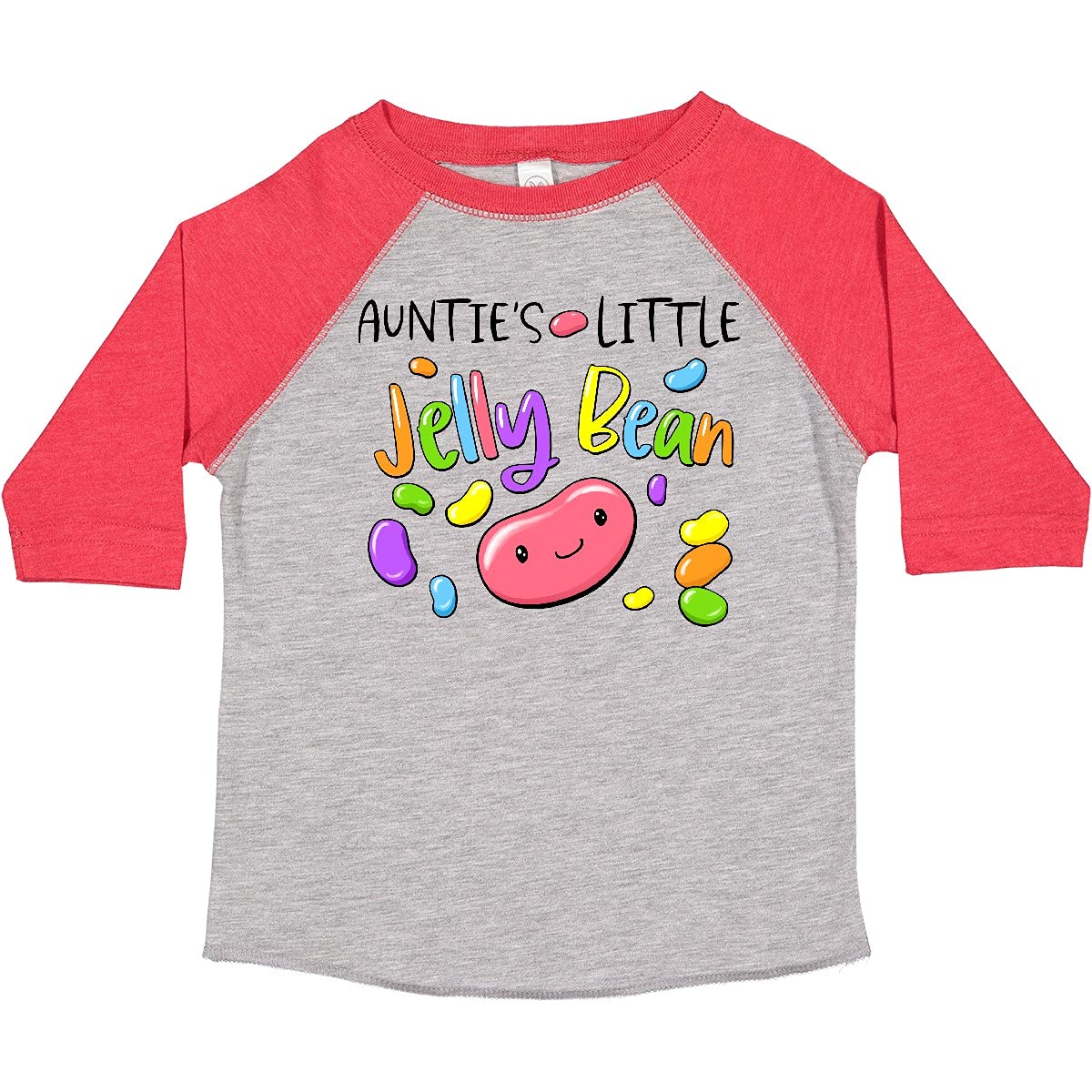 Inktastic Aunties Little Jellybean Cute Easter Candy Toddler T-Shirt - Adorable Easter Outfit for Baby Girls & Boys