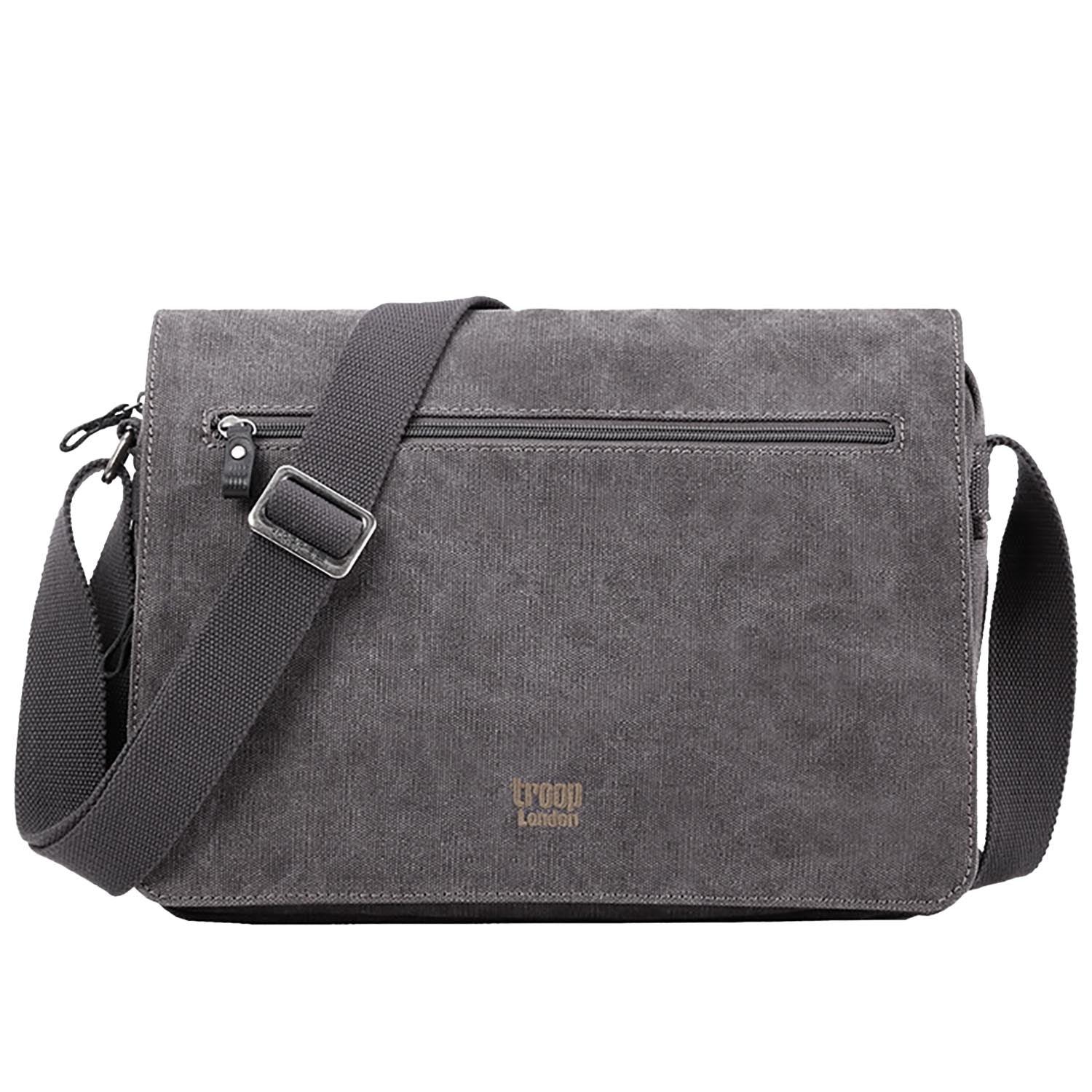 L1585 Troop London Classic Messenger Bag for Men - Large Vintage Leather Crossbody Bag, Perfect for Work, Travel & Everyday Use