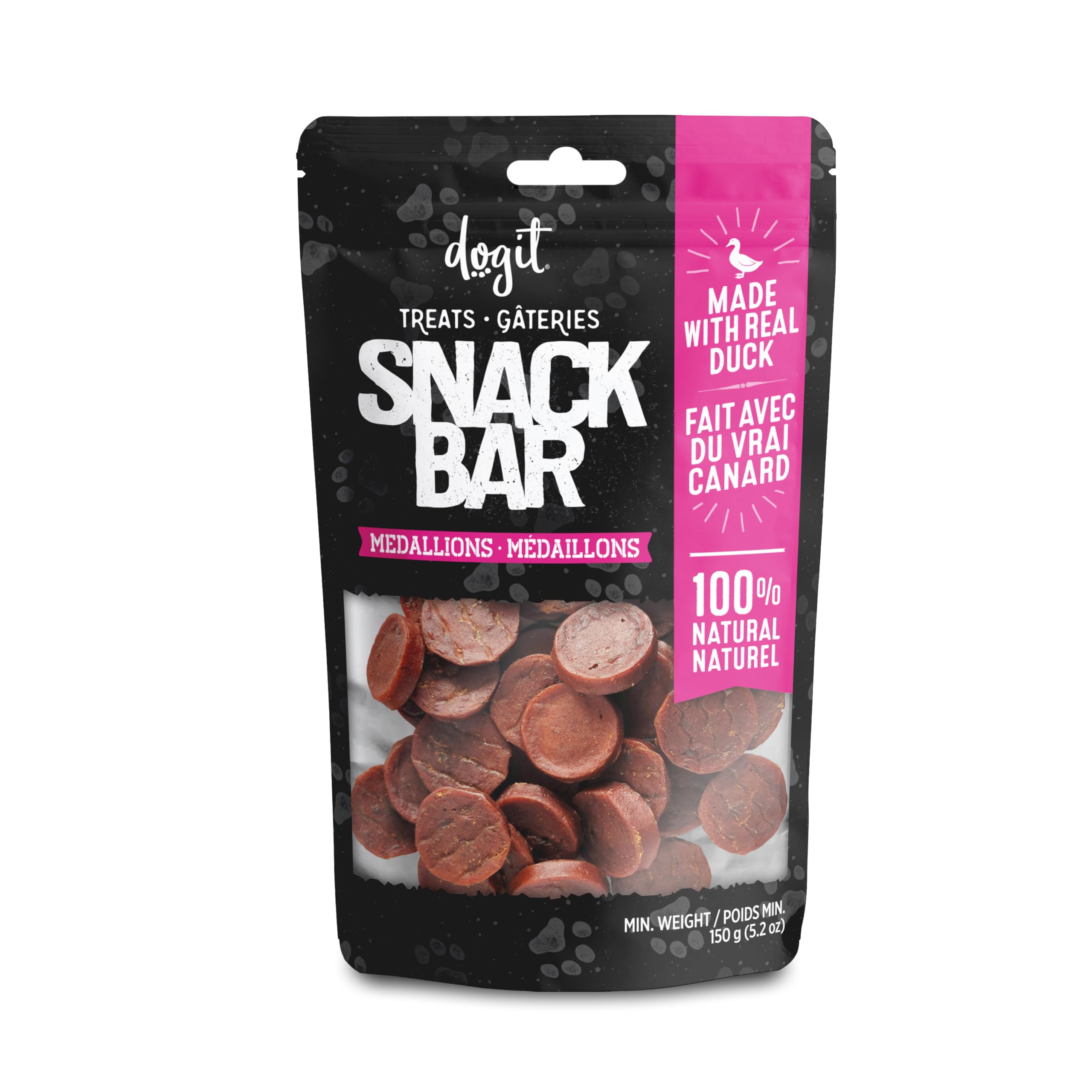 Premium Duck Medallions Dog Treats - 150g Grain-Free Snacks for Large & Medium Dogs | Natural Chews for Dental Health | Perfect for Training, Rewards & Playtime
