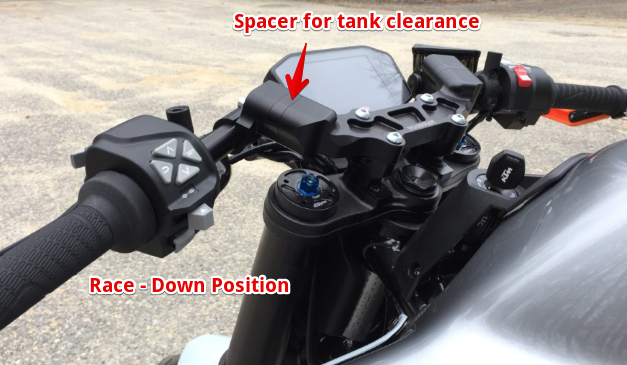 KTM Duke 790 & 890 Clip-On Handlebar Adapter Plate - CNC Machined Aluminum Conversion Kit for Motorcycle Customization | Perfect for Track Days & Street Riding