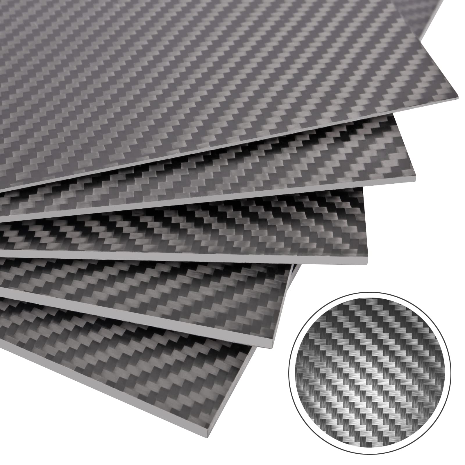 Premium 3K Twill Weave Carbon Fiber Sheet - 500x600mm (1.0mm-6.0mm Thickness Options) - 100% Matte Finish Laminate Panel for Automotive, Aerospace & DIY Projects