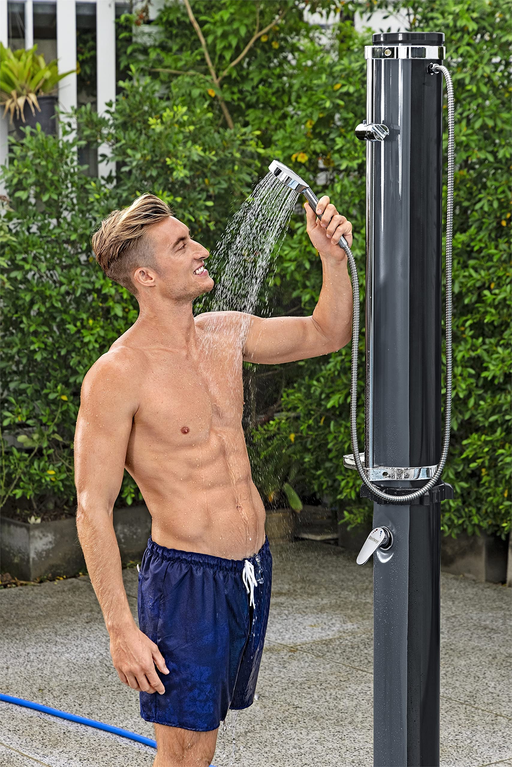Bestway Flowclear SolarFlow 9 Gallon Solar-Heated Portable Outdoor Shower for Camping, Beach, Pool - Lightweight & Easy Setup - Perfect for Backyard, RV Trips, and Outdoor Adventures