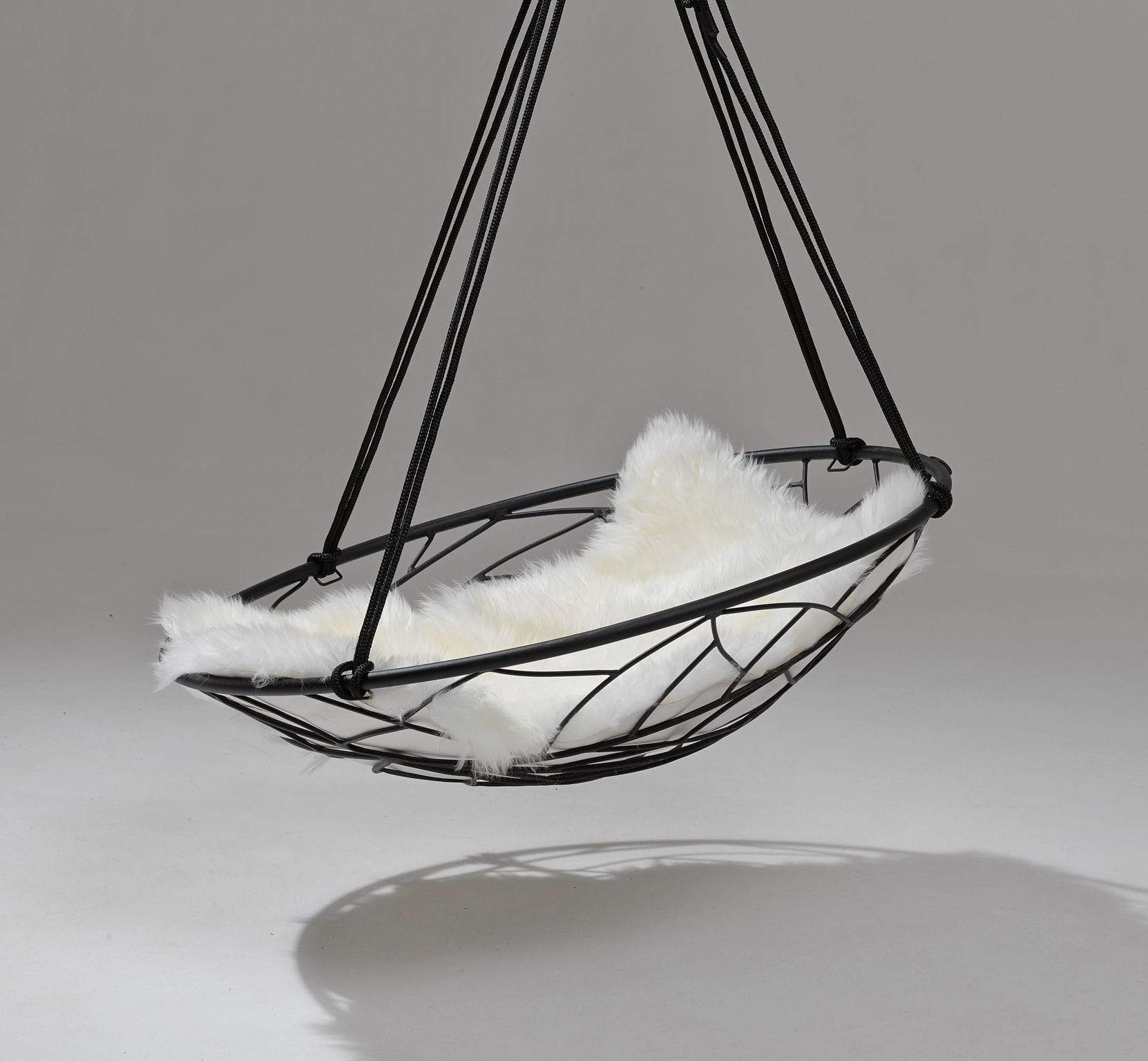 Hanging Basket Chair - Handwoven Rattan Swing Chair for Indoor & Outdoor Use - Perfect for Porch, Patio, Garden, and Backyard Relaxation