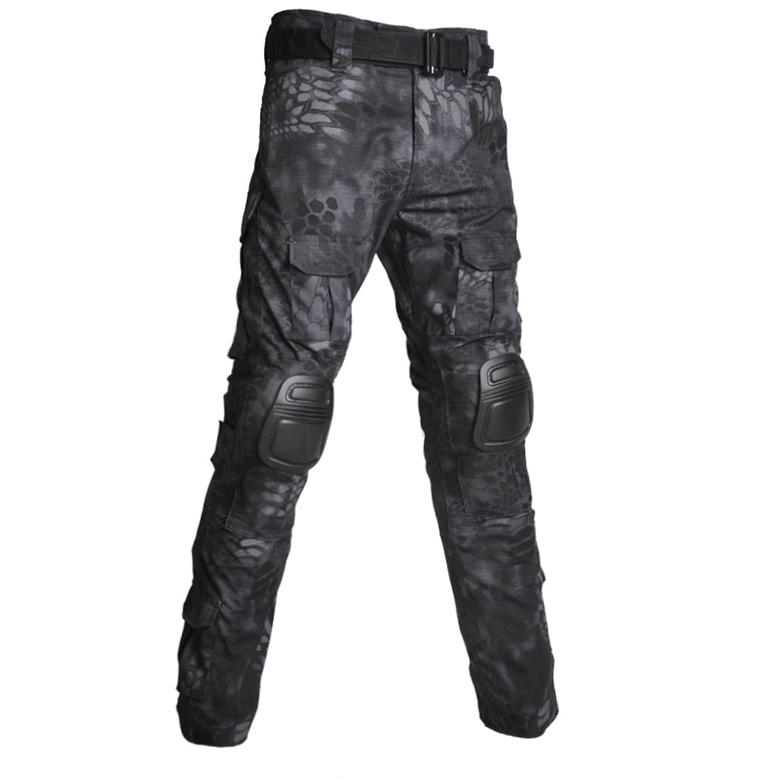 **Men's Tactical Army Pants - Camouflage Work Pants with Knee Pads, Waterproof & Durable for Paintball, Hunting, and Outdoor Adventures**