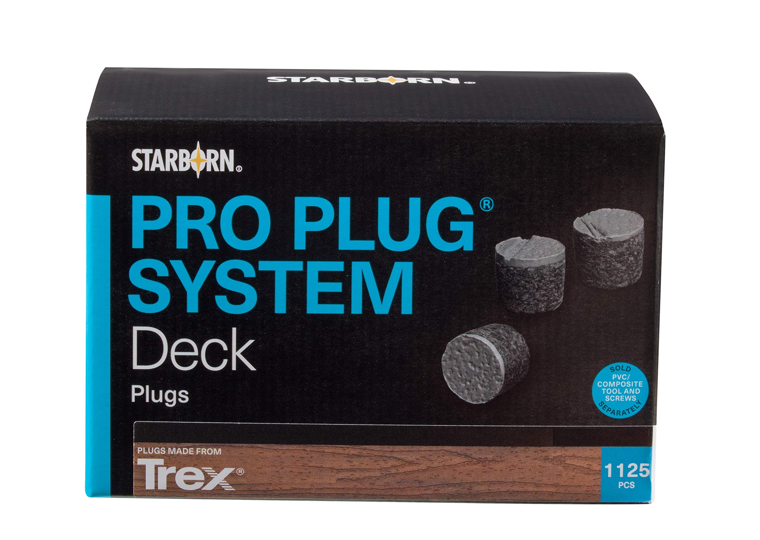 Pro Plug PVC Plugs for Trex Havana Gold Decking - 1125 Plugs Covers 300 sq ft | Deck Repair & Maintenance Accessories for Outdoor Wooden Floors