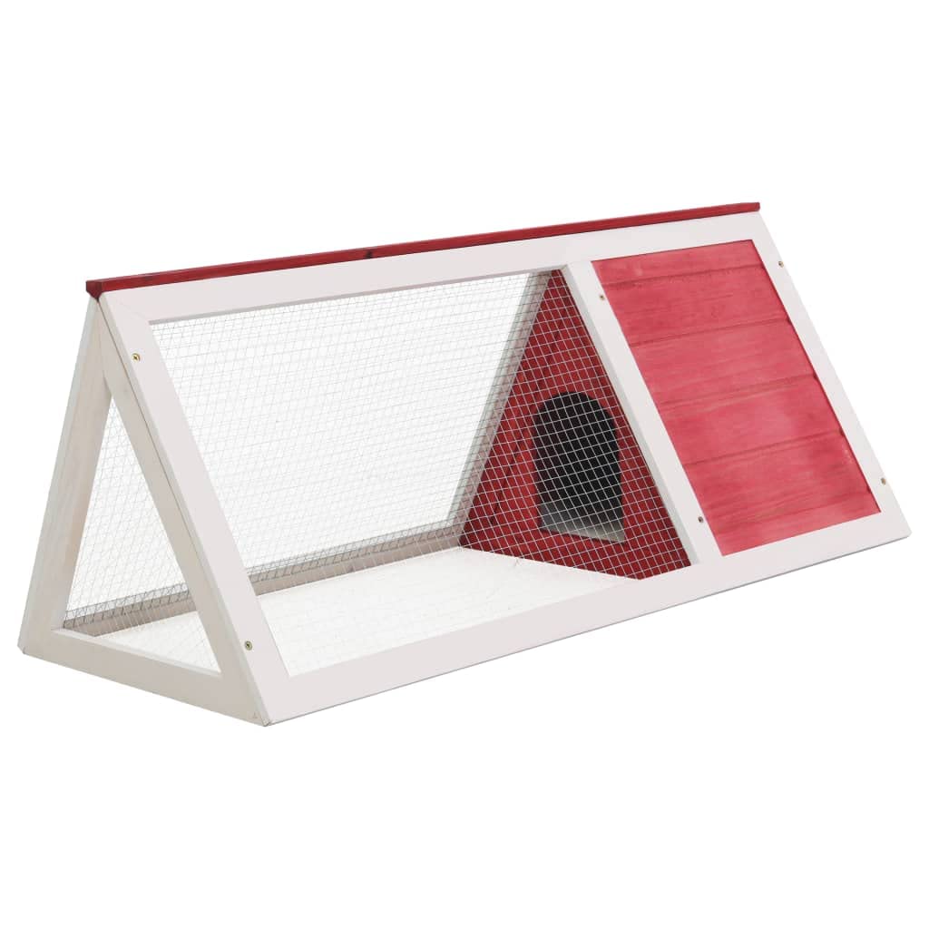 Premium CHARMMA Rabbit Cage - Red Wood Design, 5.45KG - Spacious Indoor/Outdoor Habitat for Small Pets, Perfect for Rabbits, Guinea Pigs & Hamsters - Ideal for Home, Garden or Patio Use