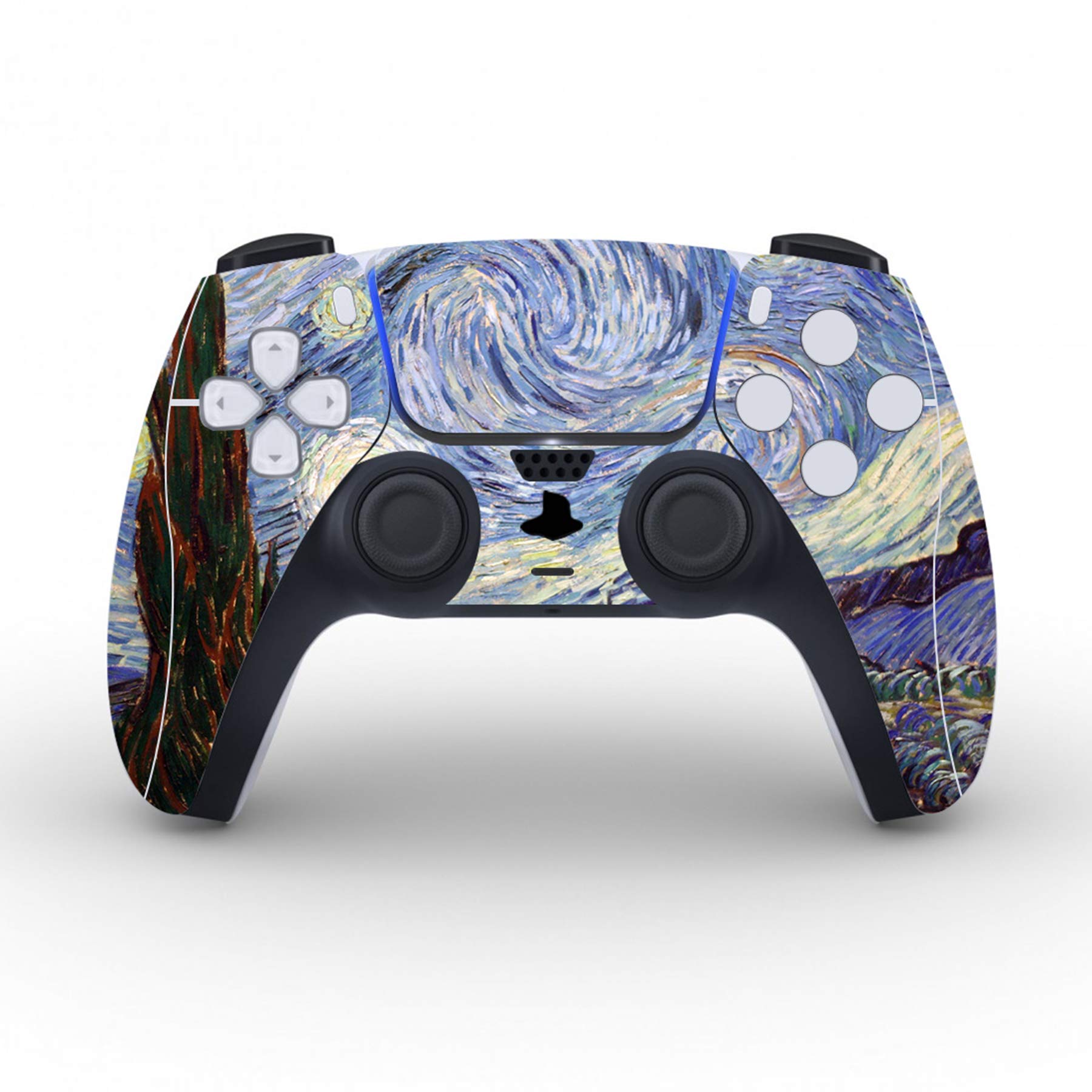 PlayVital The Starry Night Full Skin Decal Set for PS5 Console Disc Edition - Vinyl Sticker Cover for PS5 Controller, Charging Station, Headset & Media Remote - Perfect for Gaming Setup & Home Decor