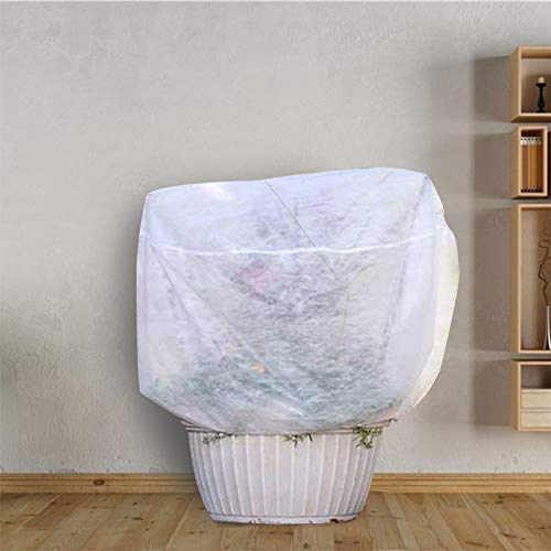 Agfabric 39''H x 39''Dia Plant Cover for Freeze Protection - 0.55oz Frost Blanket with Drawstring for Winter Garden Protection | Ideal for Vegetables, Shrubs & Potted Plants in Cold Weather