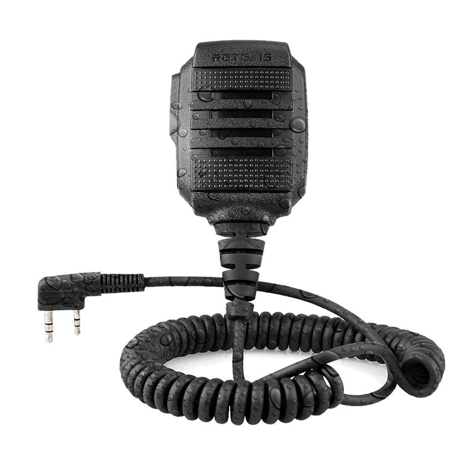 Retevis RS114 Two-Way Radio Speaker Mic IP54 Waterproof 2 Pin Compatible with RT24 RT27 RT3S RT5R RT81 RT1 Baofeng UV-5R BF-888S Kenwood Walkie Talkies (1 Pack) - Ideal for Outdoor Adventures, Construction Sites, and Security Teams