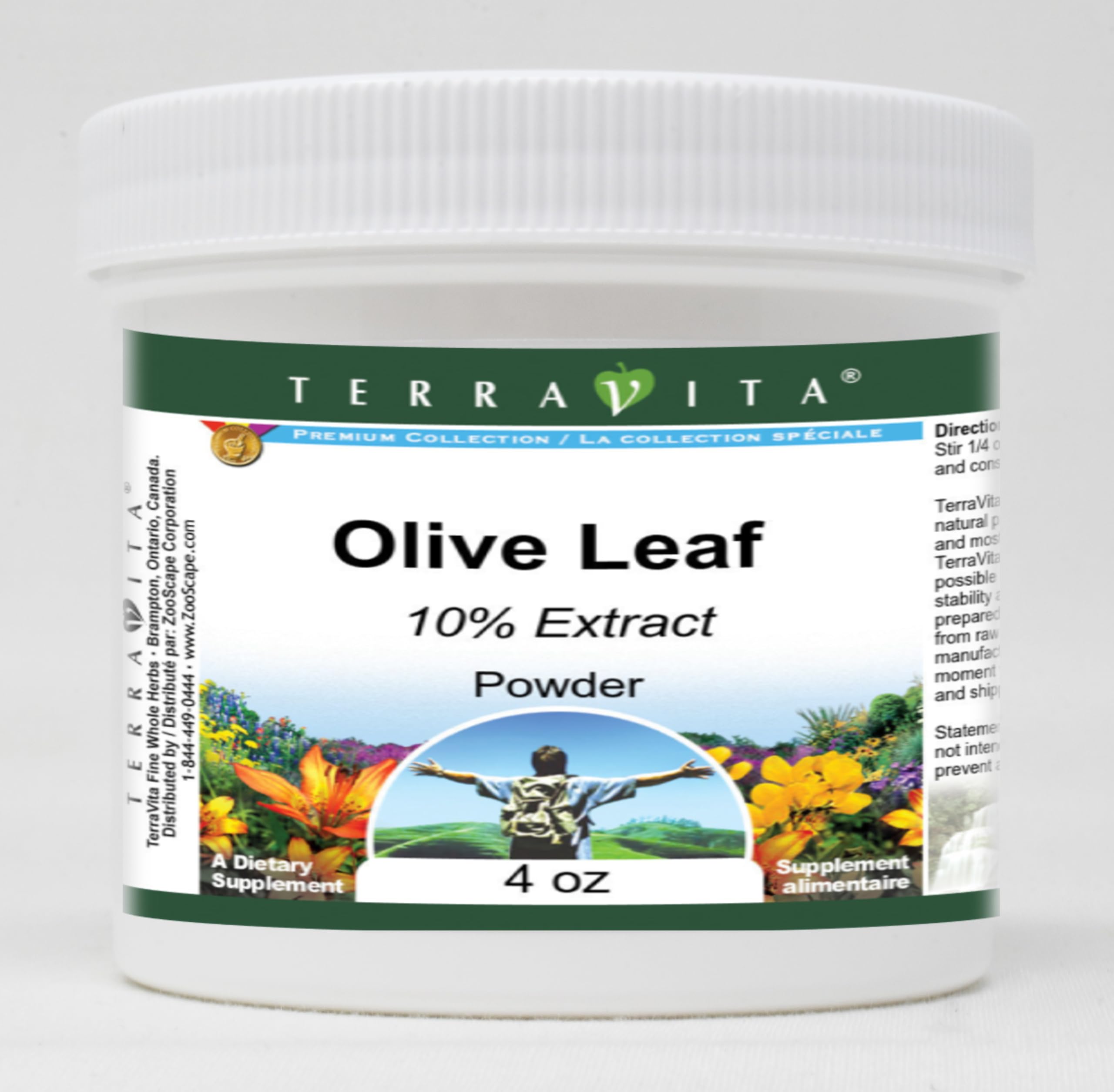 Organic Olive Leaf 10% Powder (4 oz) - Premium Immune Support Supplement for Tea, Smoothies & Wellness - ZIN: 520994