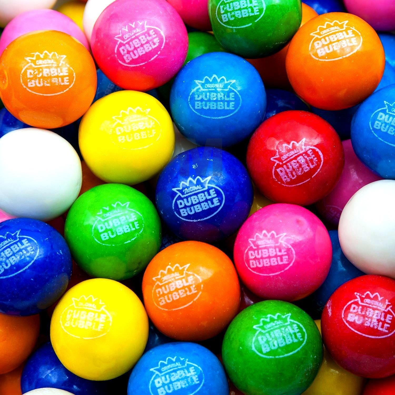 Dubble Bubble Assorted Gumballs - 300 Count, 1 Inch Chewing Gum for Office Parties, Home, Birthday Celebrations & Vending Machines