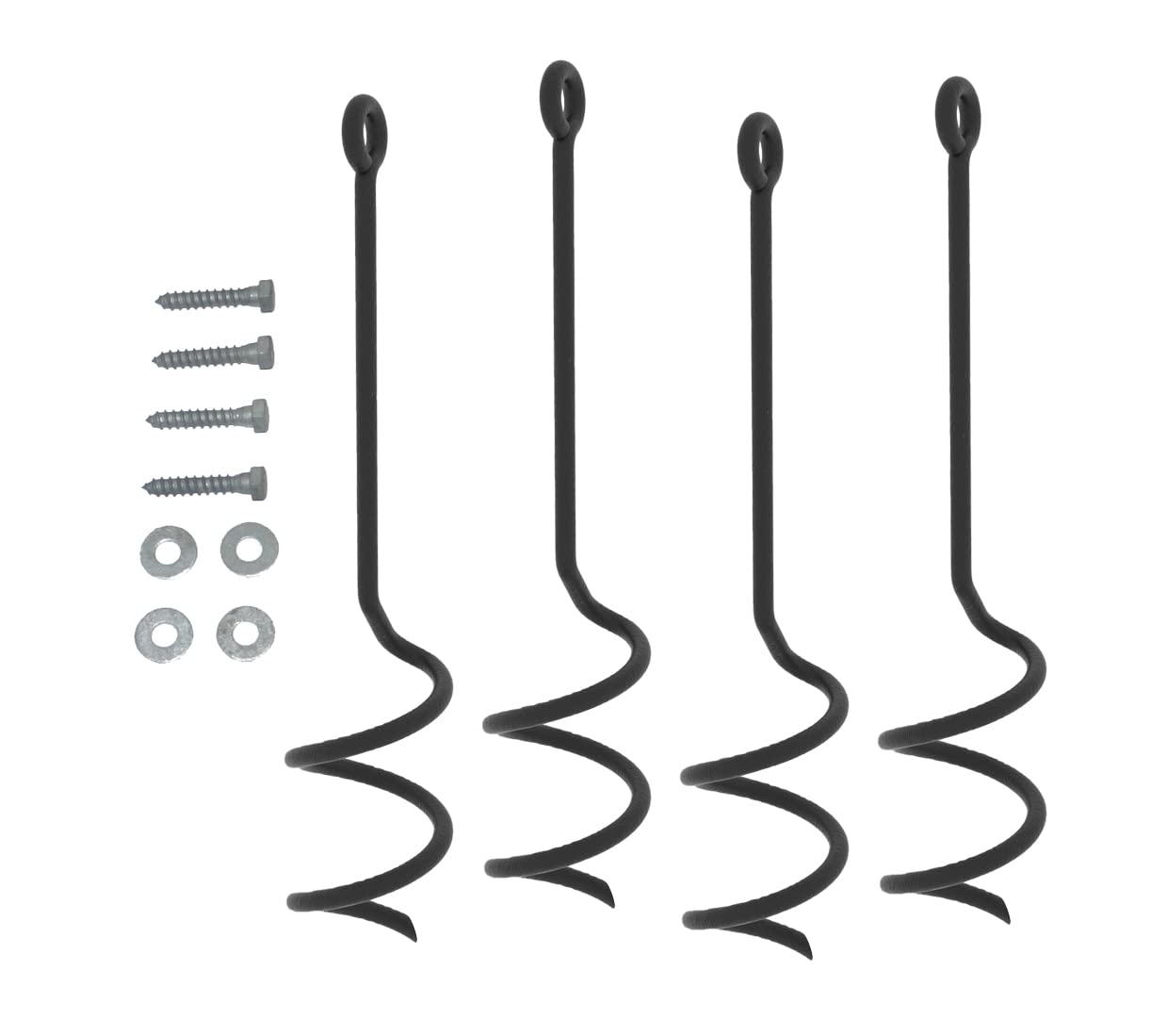Best Playset Anchors for Outdoor Swing Sets - Heavy Duty Ground Anchors for Kids Playground Safety | Secure Trampoline, Swing Sets & Playsets in Yard or Backyard