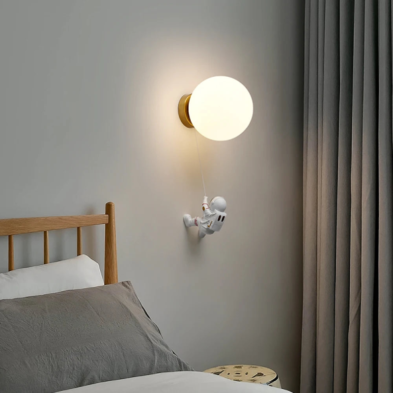 Man in the Moon Wall Lamp - Unique 3D Night Light for Nursery, Bedroom & Home Decor - Romantic Moonlight Ambiance Lighting for Kids Room & Adult Spaces