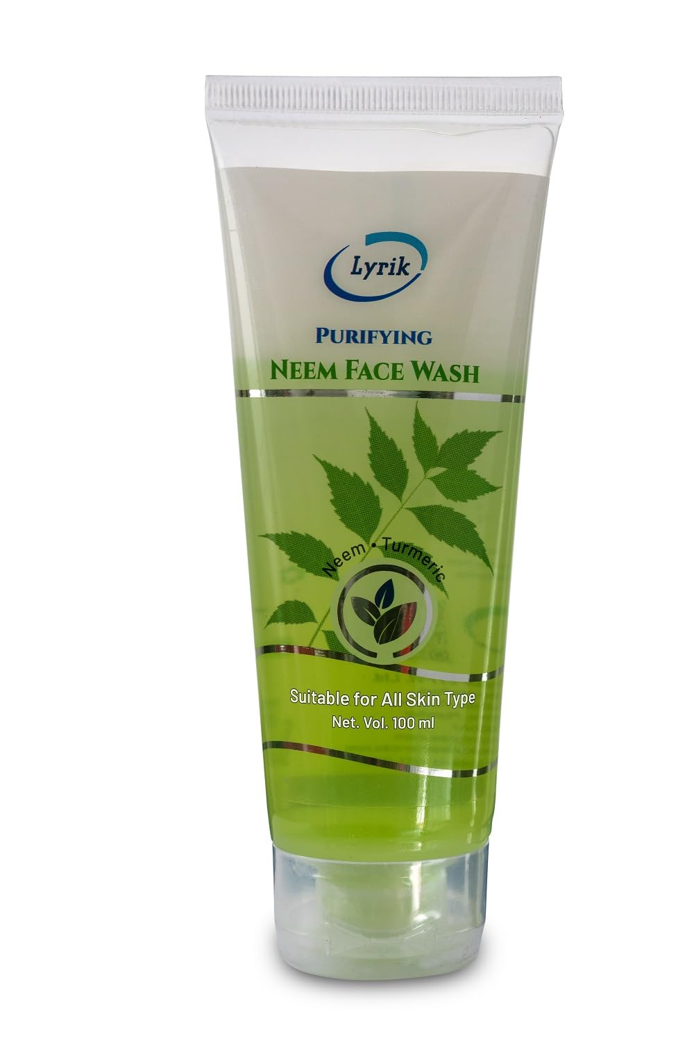 Lyrik Life Sciences Purifying Neem Face Wash for Oily & Acne-Prone Skin - Ayurvedic Cleanser with Natural Ingredients for Pimple & Oil Control, Glowing Skin (100ml) | Gentle Daily Facial Wash for Men & Women | Perfect for Morning & Night Skincare Routine