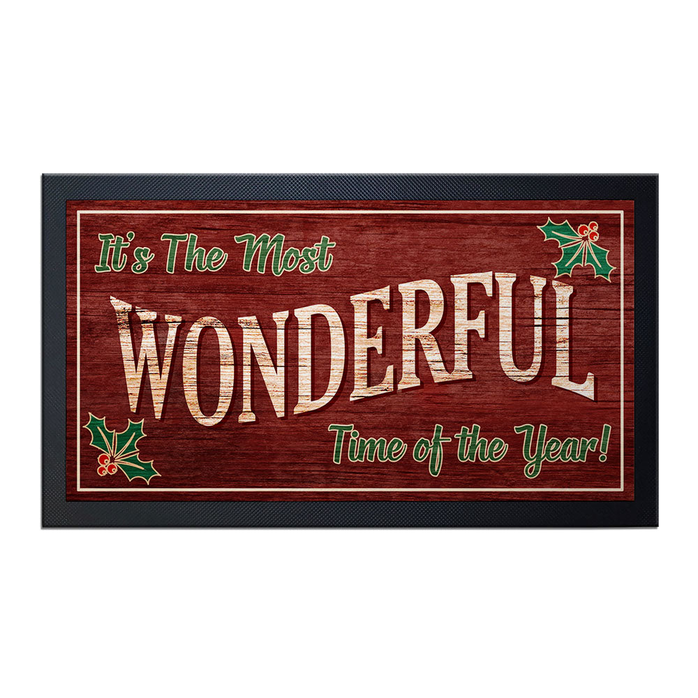 Bar Service Mat - Non-Slip Drink Coaster for Countertops (17.25 x 10 Inches) - Perfect for Home Bars, Parties & Holiday Entertaining