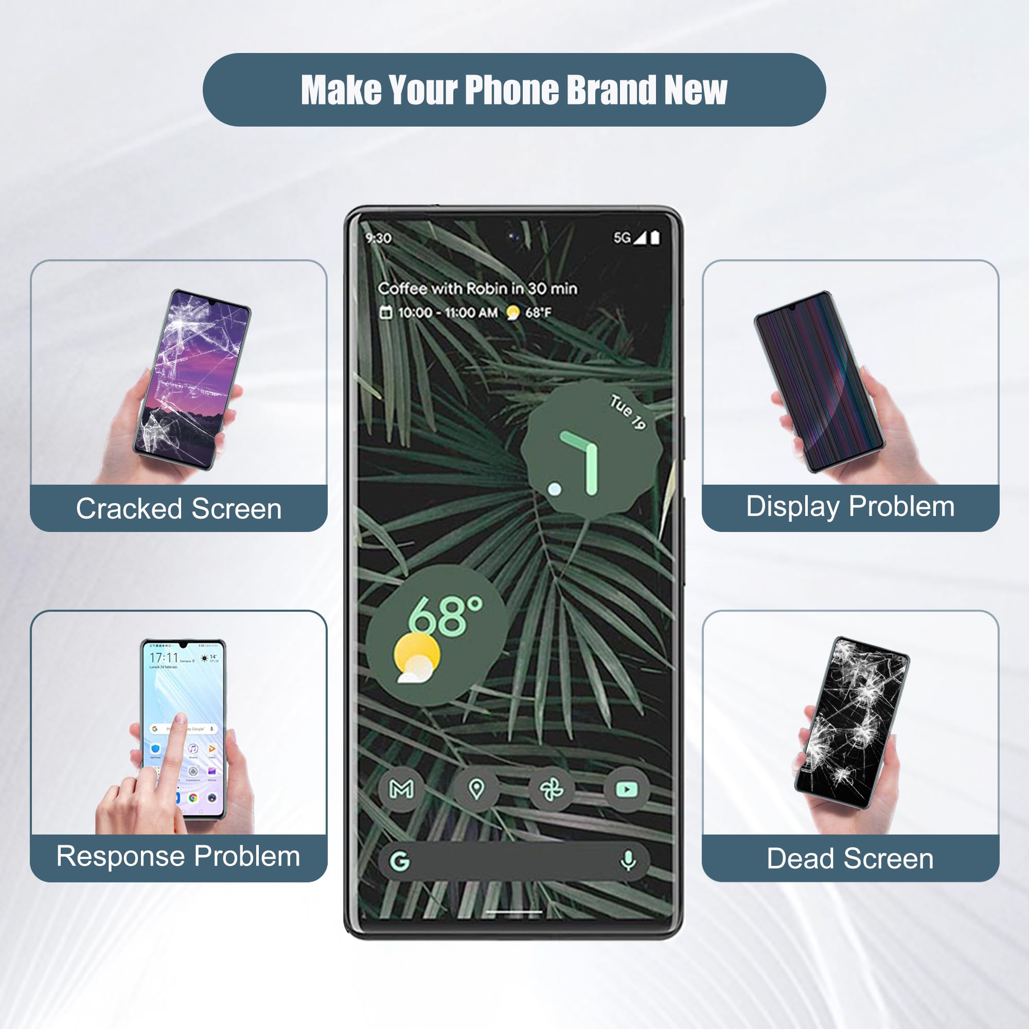Google Pixel 6 Pro OLED Display Touch Screen Assembly - 6.71