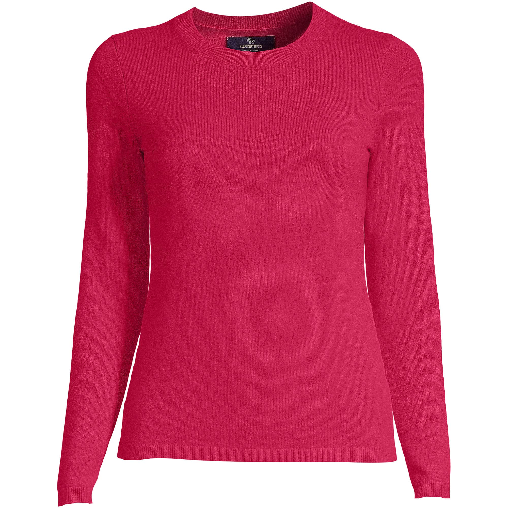 Lands' End Women's Cashmere Sweater - Soft & Warm Hot Pink Pullover, Size Medium (Regular Fit) | Perfect for Winter, Office Wear & Casual Outfits