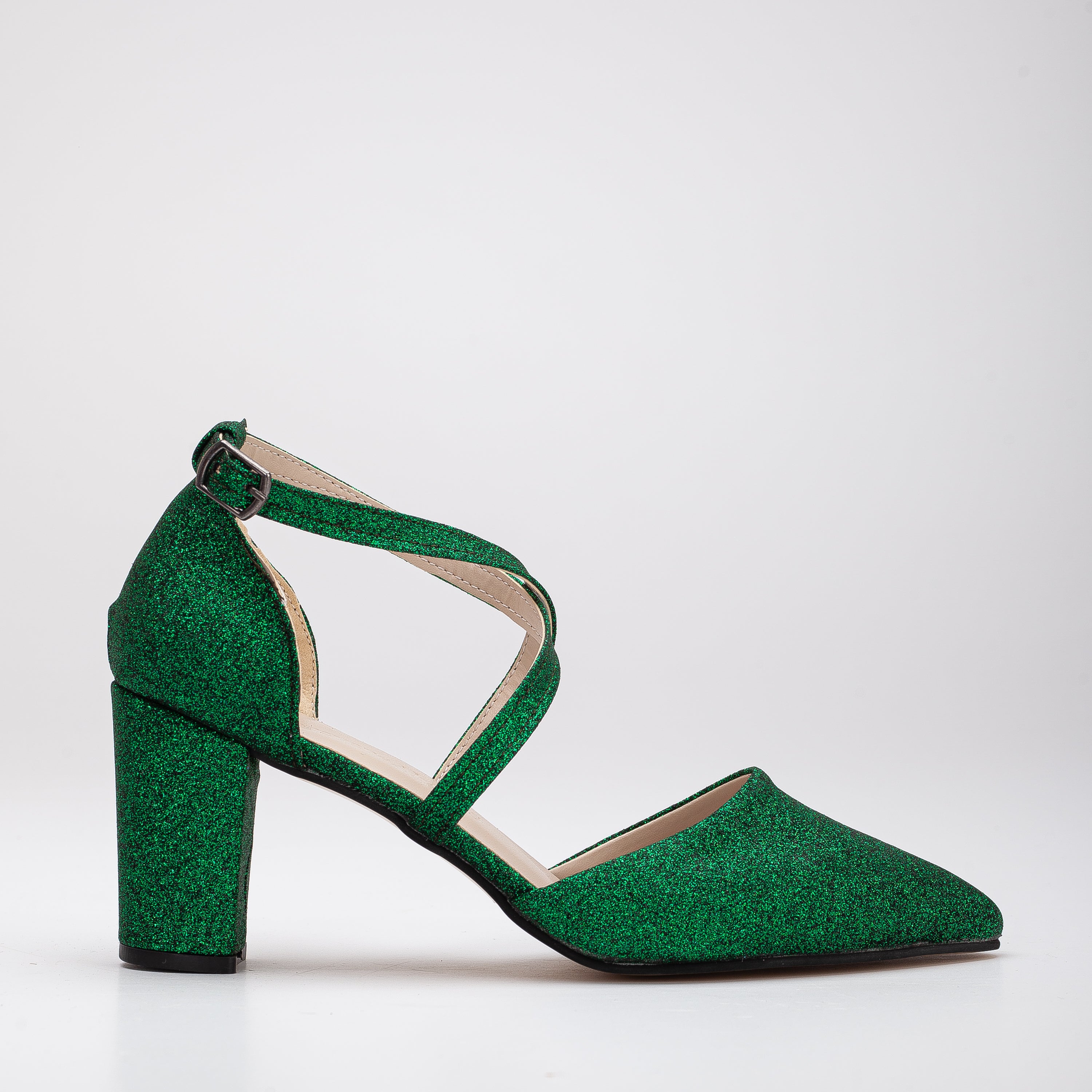 Sina Women's Green Glitter High Heels - Sparkly Party Shoes for Evening Events, Prom, Weddings & Special Occasions