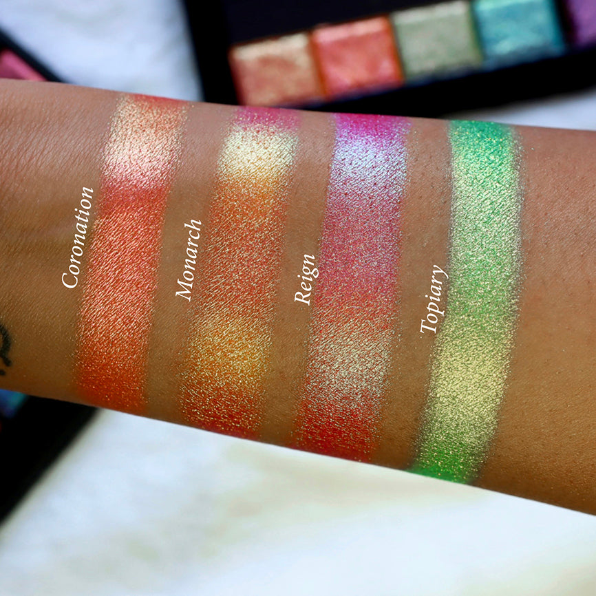 Monarch Vibrant Multichrome Eyeshadow Palette - Long Lasting Highly Pigmented Makeup for Bold Eye Looks | Perfect for Parties, Night Out & Special Occasions