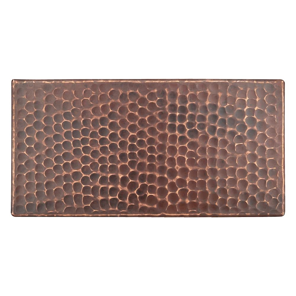 4x8 Inch Hammered Copper Tile - Pack of 8 | Premium Decorative Metal Wall Tiles for Kitchen Backsplash, Bathroom Accent & Fireplace Surround | Rustic Home Decor