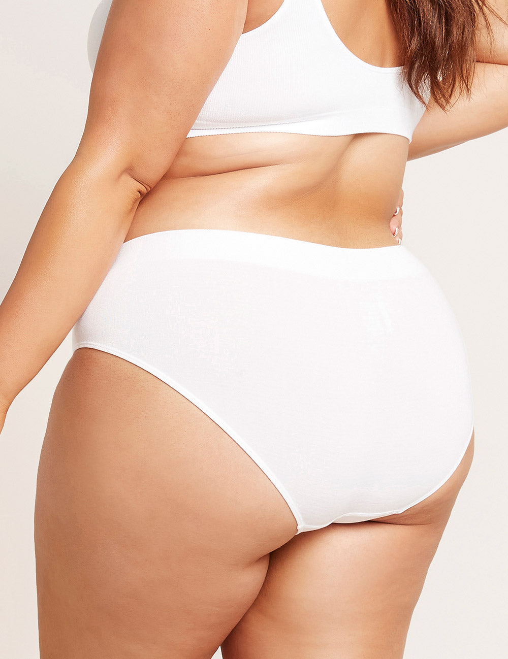 Premium Cotton Midi Briefs for Women - Soft & Comfortable White Underwear - Perfect for Everyday Wear, Yoga & Lounge