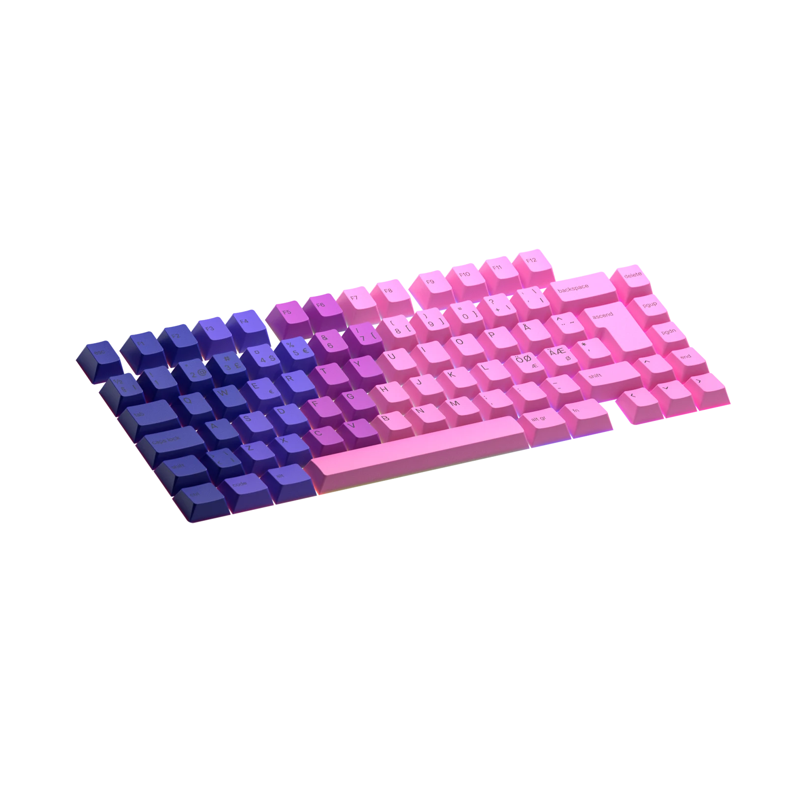 Nebula Nordic Keycaps for Mechanical Keyboards - Customizable RGB Backlit Gaming & Typing Experience