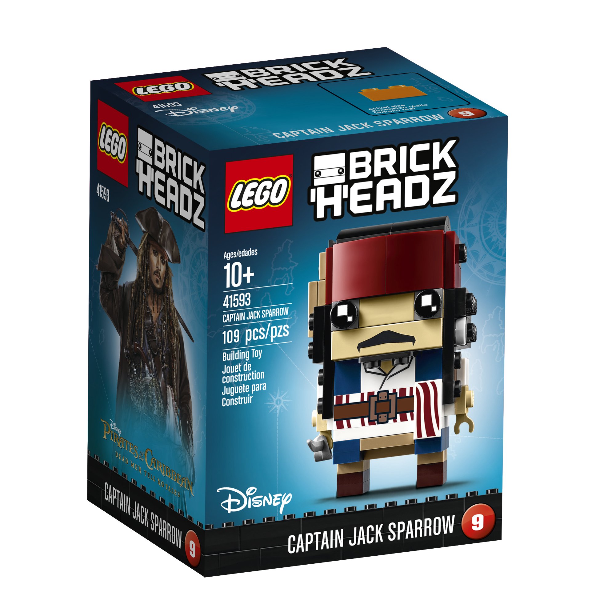 LEGO BrickHeadz Jack Sparrow Building Kit for Disney Fans
