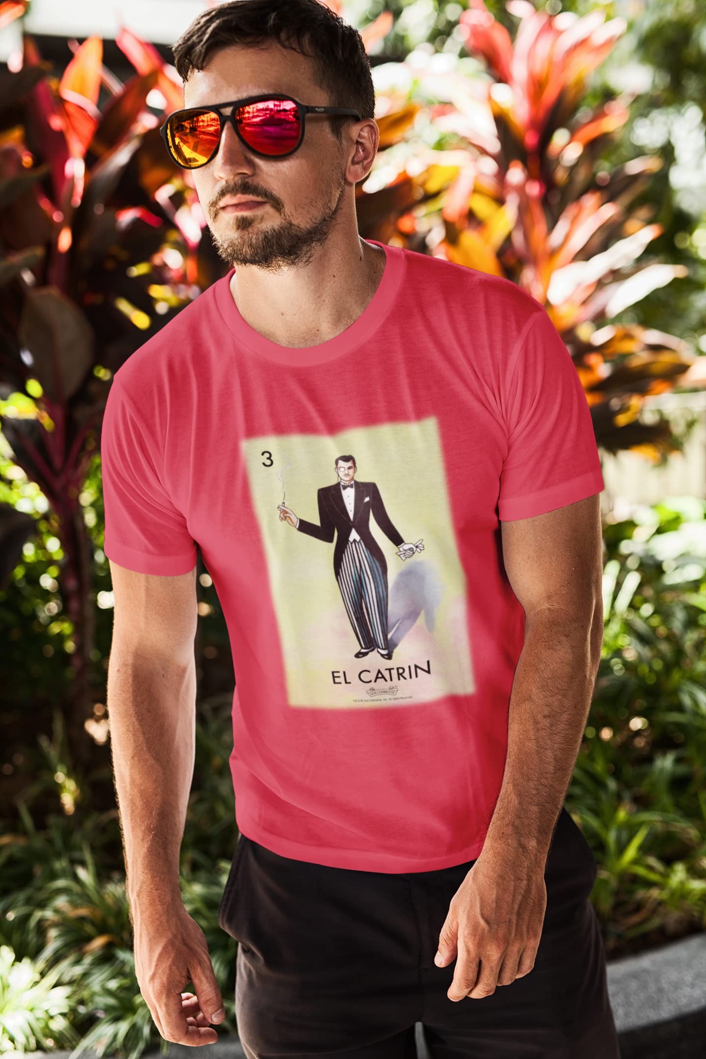 Pop Threads El Catrin Dandy Loteria Card Mexican Graphic T-Shirt for Men - Latino Cultural Shirt with Vintage Design - Perfect for Cinco de Mayo, Hispanic Heritage Month & Casual Wear