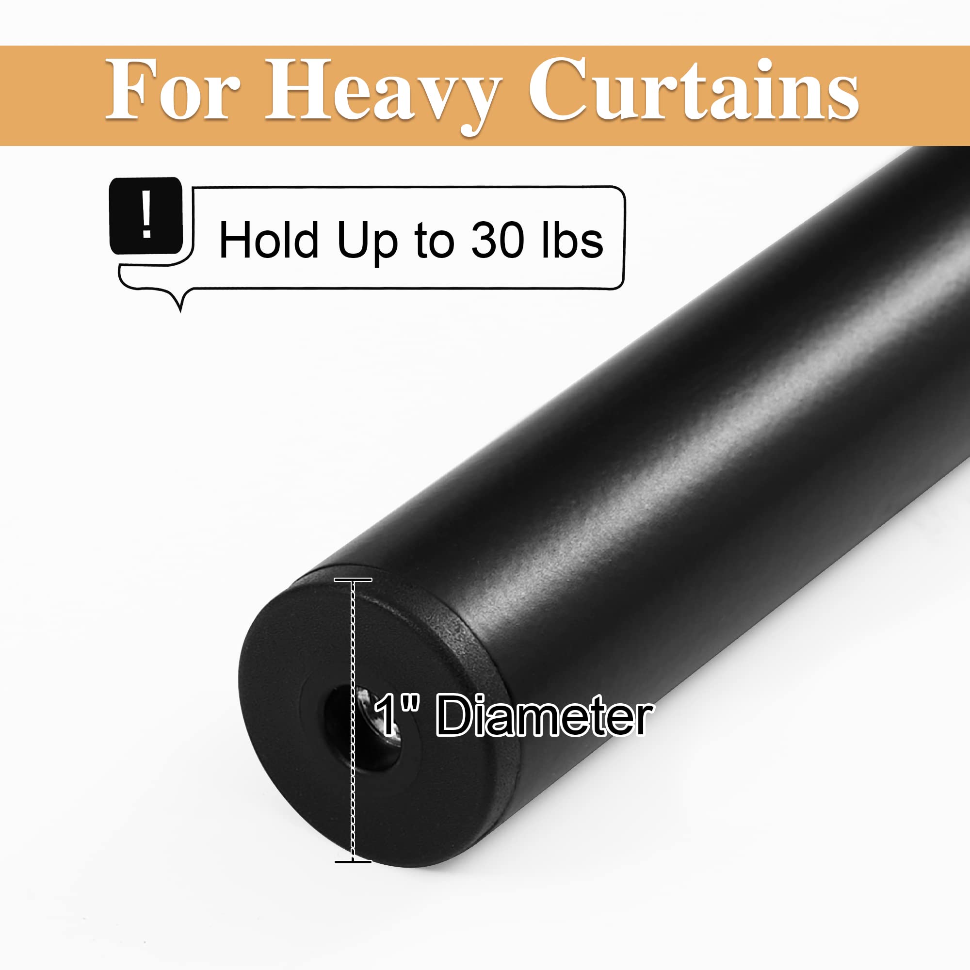 RYB HOME Outdoor Curtains with Rustproof Rod - Waterproof Sun Shade Curtains for Patio, Porch, Deck & Backyard - UV Protection & Privacy Screen for Outdoor Living Spaces