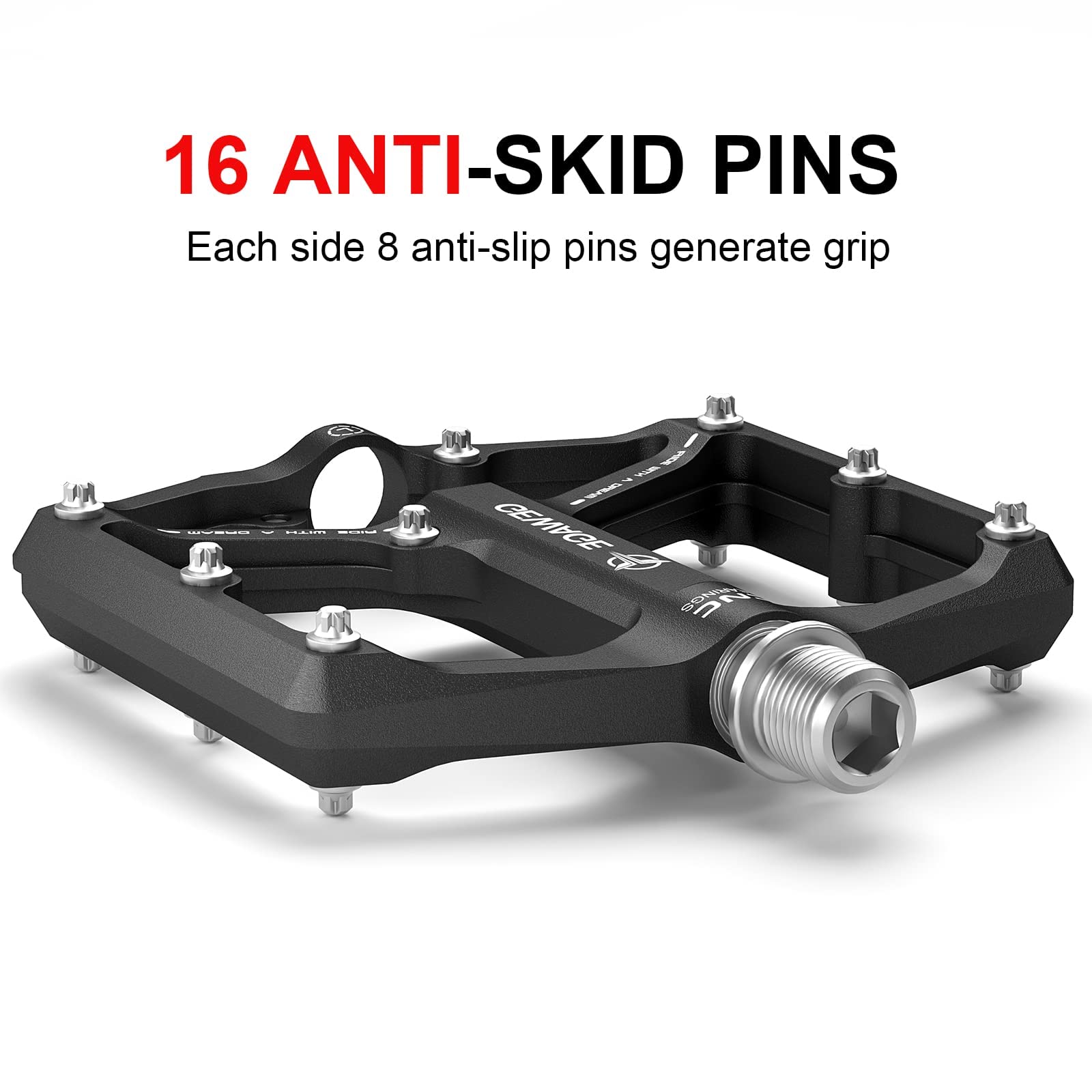 GEWAGE Road/Mountain Bike Pedals - CNC Machined 9/16