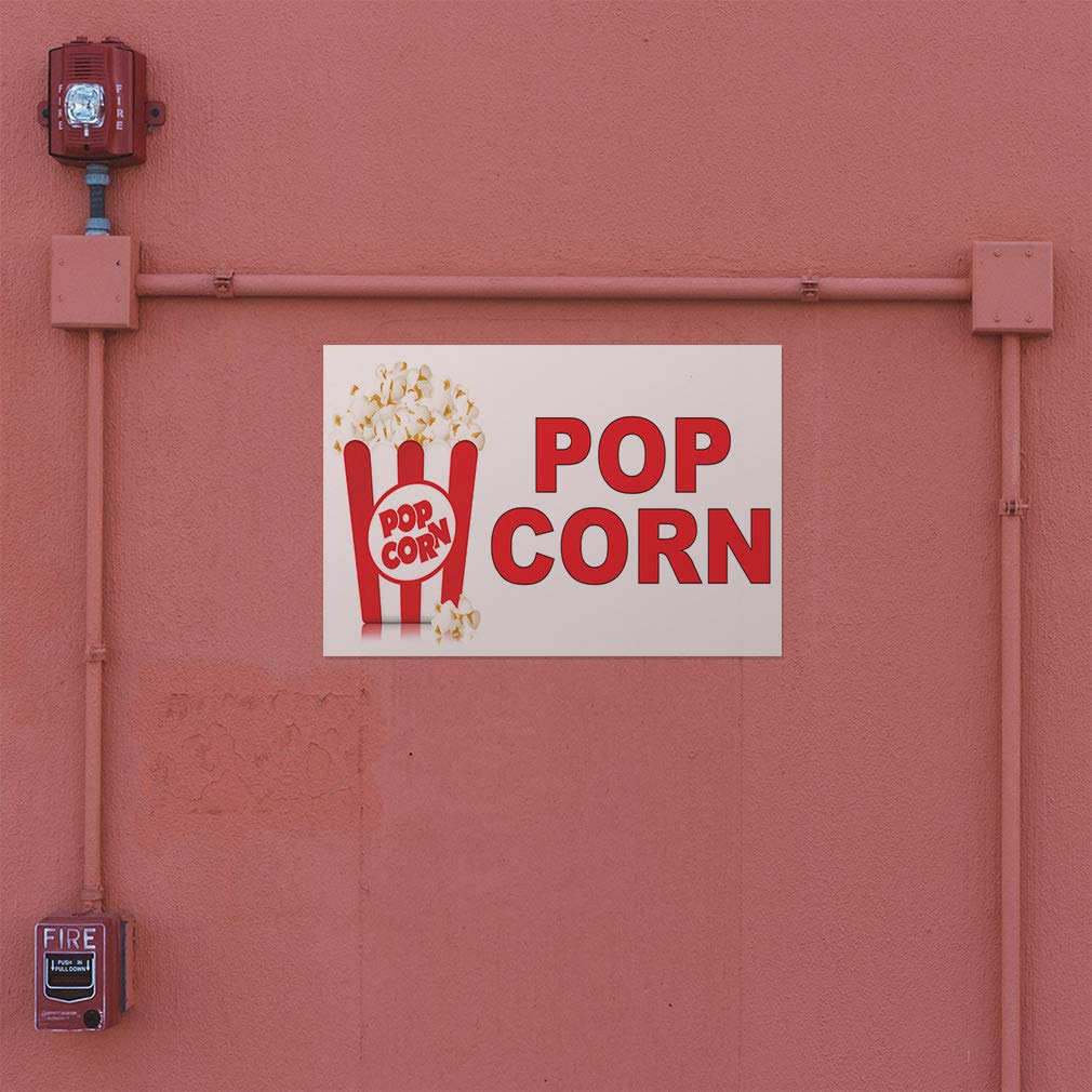 Premium Vinyl Decal Stickers - Multiple Sizes (7x5 Inches) for Popcorn, Food Bars & Restaurant Trucks - Durable Industrial Safety Signs & Labels - Perfect for Commercial Kitchens, Food Trucks & Retail Stores