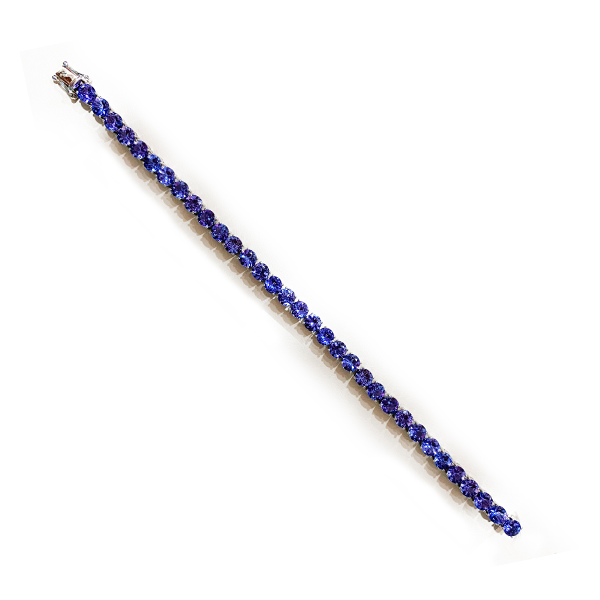18K White Gold Tanzanite Bracelet for Women - Genuine Tanzanite Gemstone Jewelry - Elegant Gift for Anniversary, Birthday & Special Occasions