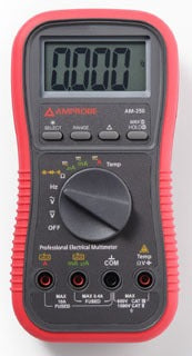 Fluke Amprobe AM-250 Professional Digital Multimeter for Electrical, HVAC, and Automotive Testing - Perfect for Electricians, Technicians, and DIY Home Repairs