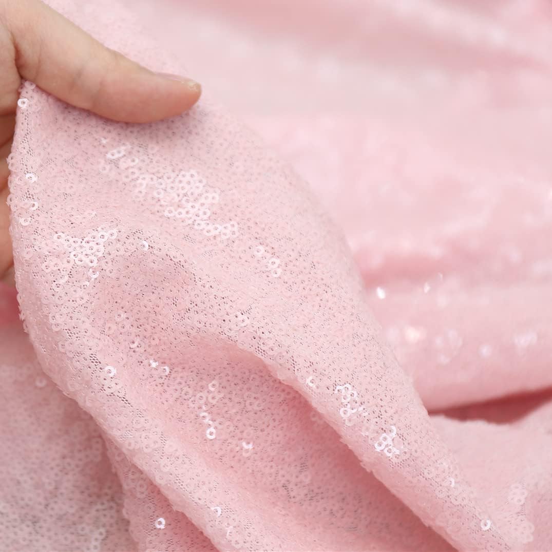 Pink Sequin Backdrop 20FT x 10FT - Sparkly Wedding Party Decor for Events, Birthday, Bridal Shower & Photo Booth Background | Perfect for Indoor/Outdoor Celebrations